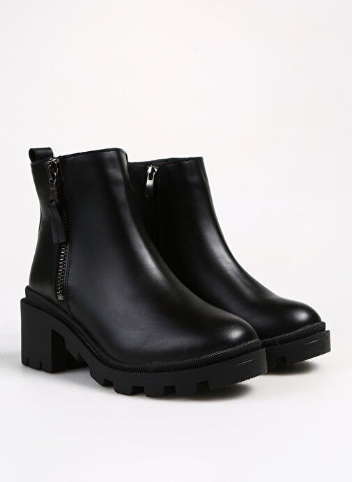 F By Fabrika Siyah Kadın Topuklu Bot PICENZA - Görsel 2