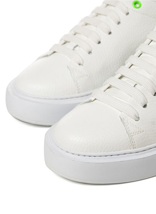 Off Play Beyaz-Yeşil Kadın Deri Sneaker XWFIRENZE1CV02GM23 - Görsel 3