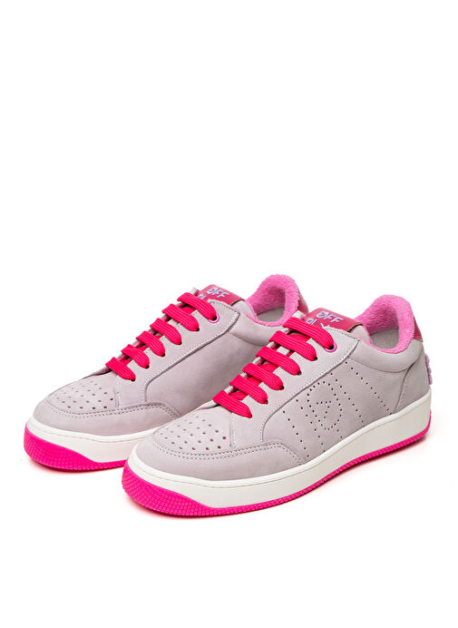 Off Play Lila-Pembe Kadın Deri Sneaker XWCOMO1NB1812 - Görsel 2