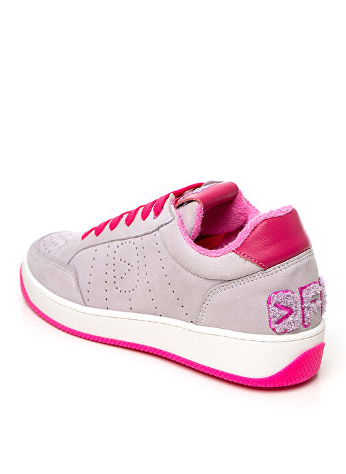 Off Play Lila-Pembe Kadın Deri Sneaker XWCOMO1NB1812 - Görsel 3