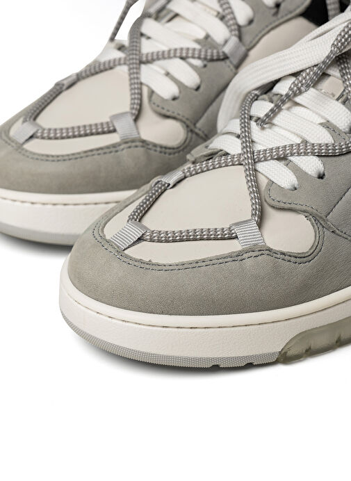 Off Play Gri-Beyaz Erkek Deri Sneaker X -SORRENTO 1-NB 71 - Görsel 5