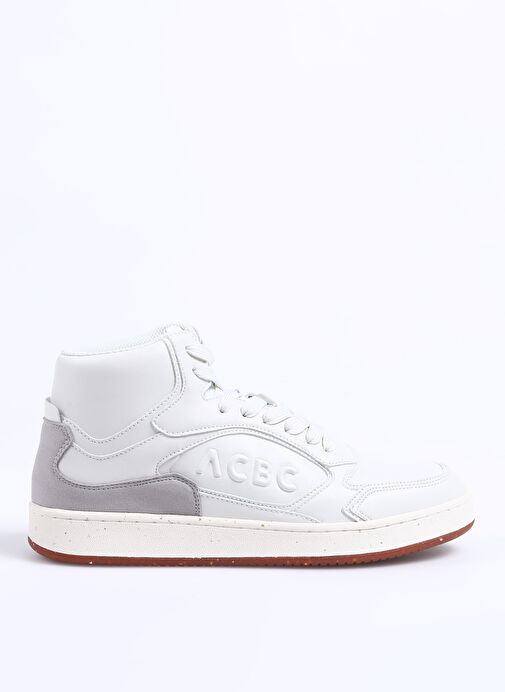 Acbc Beyaz-Gri Erkek Deri Sneaker SHACBBH - Görsel 2