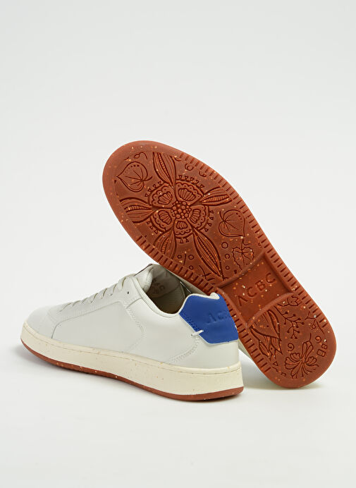 Acbc Beyaz-Mavi Erkek Deri Sneaker SHACBTL - Görsel 5