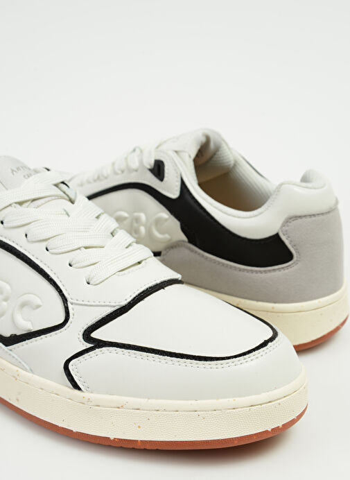 Acbc Beyaz-Siyah Erkek Deri Sneaker SHACBBL - Görsel 6