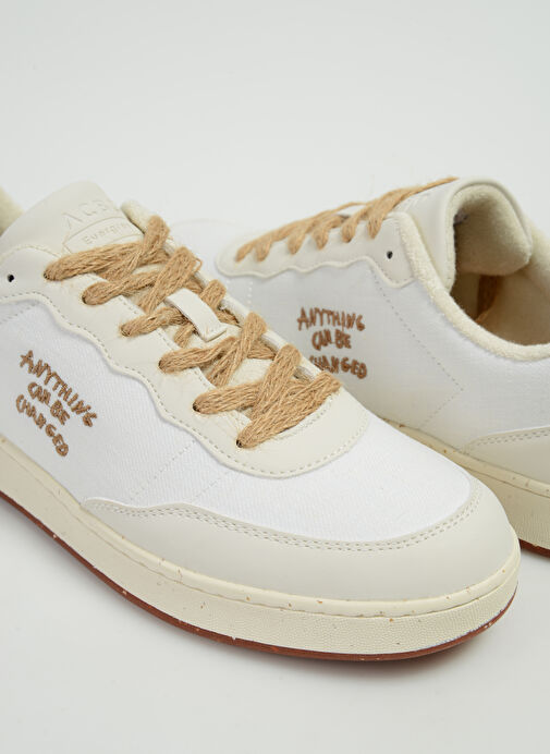 Acbc Beyaz Erkek Deri - Kumaş Sneaker SHEH - Görsel 6