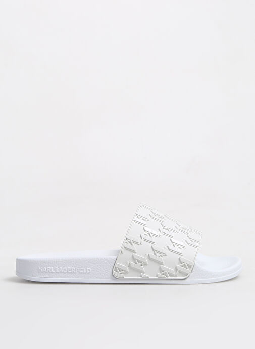 Karl Lagerfeld Beyaz Kadın Terlik KL80903 - Görsel 2