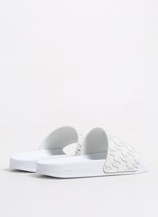 Karl Lagerfeld Beyaz Kadın Terlik KL80903 - Görsel 4