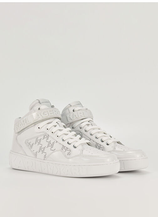 Karl Lagerfeld Beyaz Kadın Deri Sneaker KL61056 - Görsel 3