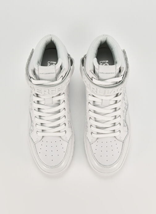 Karl Lagerfeld Beyaz Kadın Deri Sneaker KL61056 - Görsel 4