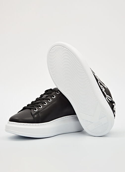 KARL LAGERFELD Koyu Siyah Kadın Deri Sneaker KL62572 - Görsel 5