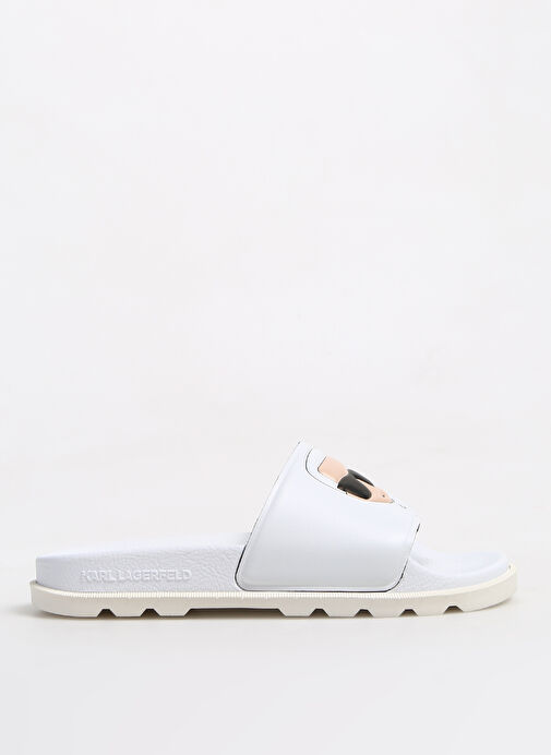 Karl Lagerfeld Beyaz Kadın Terlik KL80975 - Görsel 2