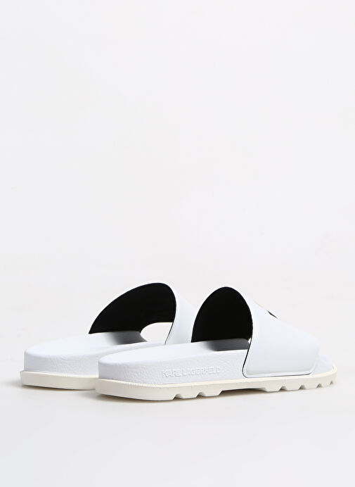 Karl Lagerfeld Beyaz Kadın Terlik KL80975 - Görsel 4