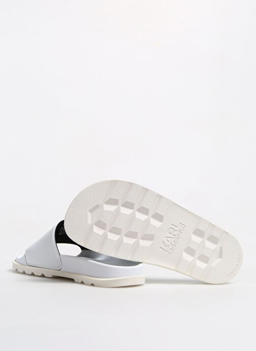 Karl Lagerfeld Beyaz Kadın Terlik KL80975 - Görsel 5