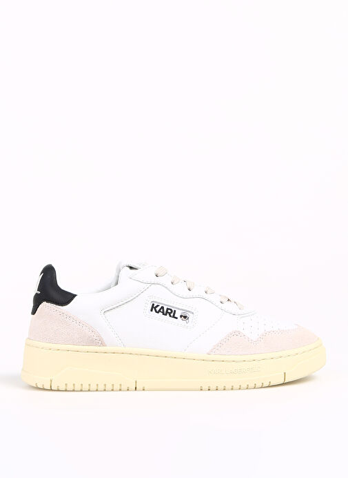 Karl Lagerfeld Beyaz-Siyah Kadın deri Sneaker KL63020 - Görsel 2