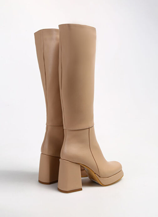 F By Fabrika Pudra Kadın Topuklu Çizme ZUHRA - Görsel 5