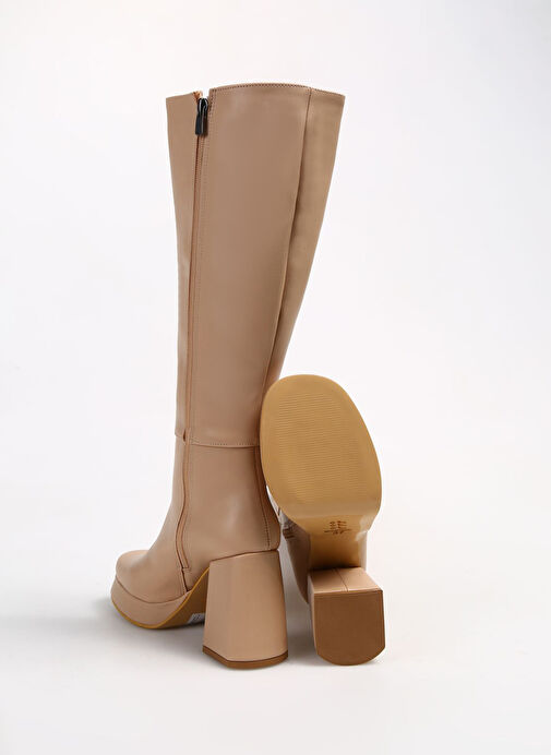 F By Fabrika Pudra Kadın Topuklu Çizme ZUHRA - Görsel 6