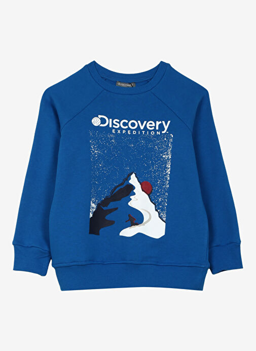 Discovery Expedition Saks Erkek Çocuk Bisiklet Yaka Relaxed Fit Sweatshirt D3WB-SWT22