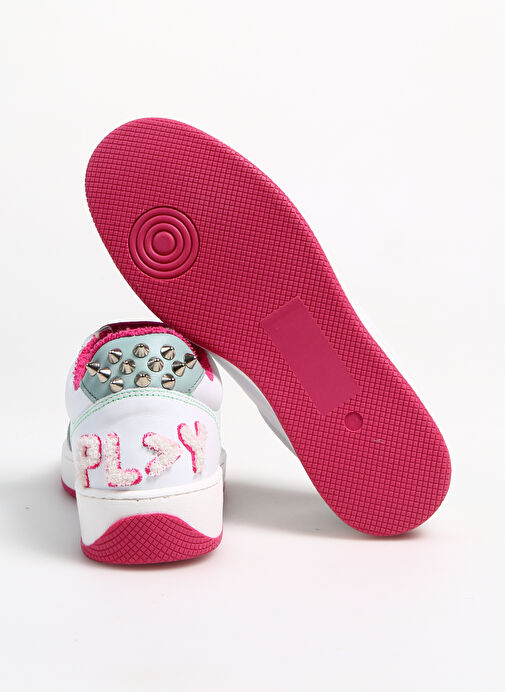 Off Play Beyaz-Pembe Kadın Deri Sneaker COMO1D LH02-13 - Görsel 5
