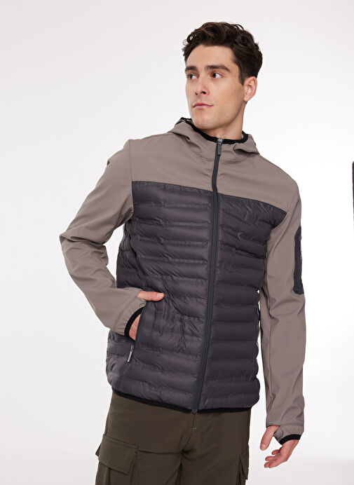 Discovery Expedition Gri Erkek Kapüşon Yaka Relaxed Fit Sweatmont D3WM-SWT18