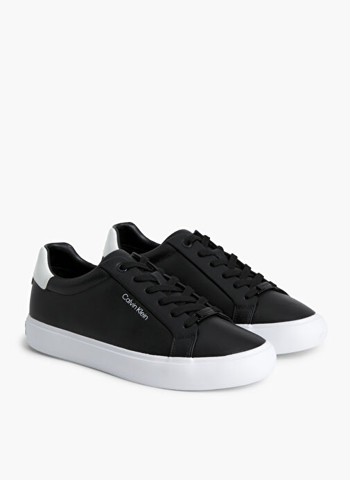 Calvin Klein Siyah Kadın Deri Sneaker HW0HW016810GJ - Görsel 4