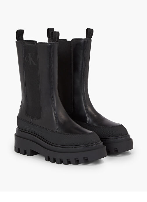 Calvin Klein Siyah Kadın Deri Bot YW0YW011110GT - Görsel 4