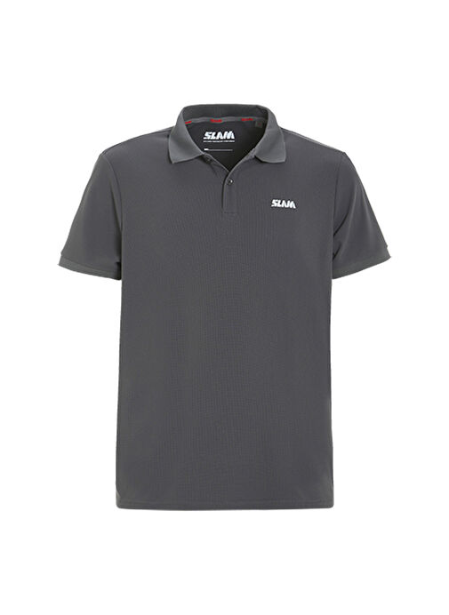 Slam Gri Erkek Polo Yaka Regular Fit T-Shirt A108008S00_ACT TACTEL