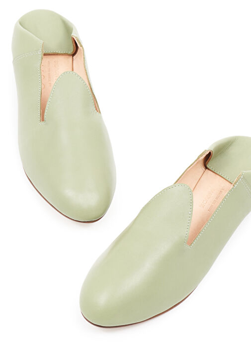 Osay Yeşil Kadın Deri Loafer LA GREEN - Görsel 4