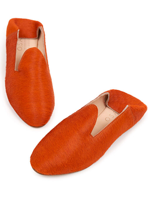 Osay Turuncu Kadın Süet Loafer LA TANGERINE - Görsel 4