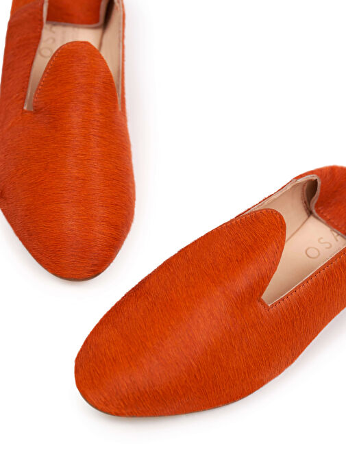 Osay Turuncu Kadın Süet Loafer LA TANGERINE - Görsel 5