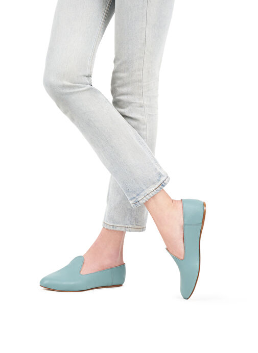 Osay Mavi Kadın Deri Loafer LA BLUE - Görsel 5