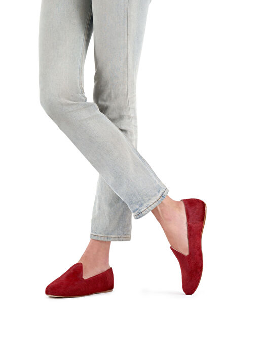 Osay Kırmızı Kadın Deri Loafer LA CHILI RED - Görsel 5