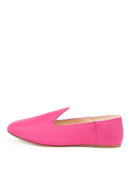 Osay Fuşya Kadın Deri Loafer LA FUCHSIA - Görsel 2