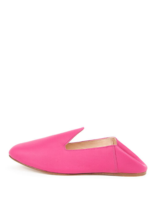Osay Fuşya Kadın Deri Loafer LA FUCHSIA - Görsel 3