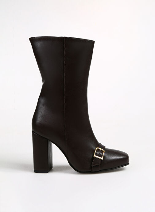 Fabrika Kahverengi Kadın Topuklu Bot PALMER - Görsel 2