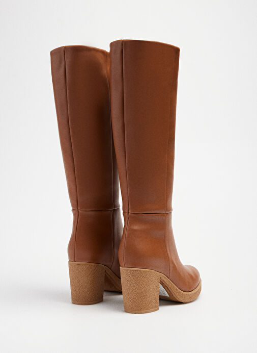 Fabrika Fabrika Taba Kadın Topuklu Çizme NYON Bot | Boyner Taba - 5. görsel