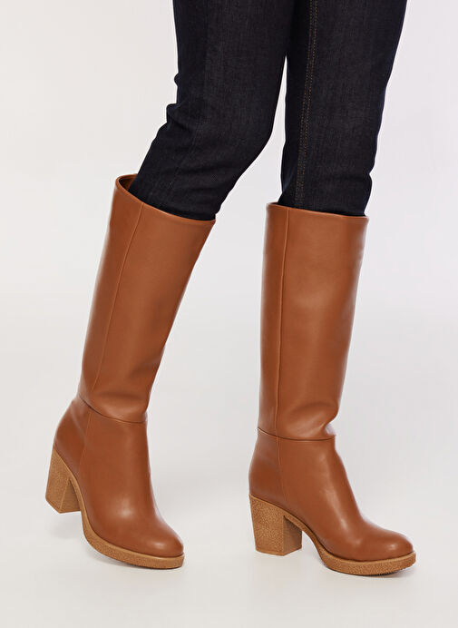 Fabrika Fabrika Taba Kadın Topuklu Çizme NYON Bot | Boyner Taba - 7. görsel