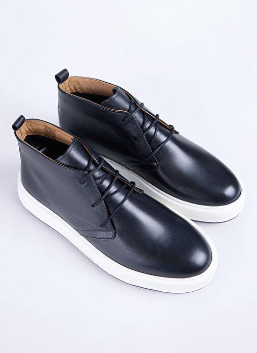 Fabrika Siyah Erkek Deri Sneaker BELFORD - Görsel 7