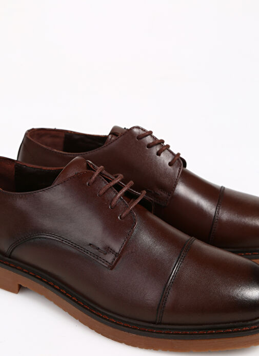 Fabrika Kahverengi Erkek Deri Klasik Ayakkabı ARBAZ - Görsel 6