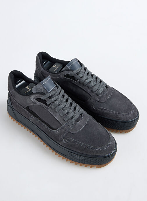 Fabrika Antrasit Erkek Deri Sneaker CERIGNO - Görsel 4