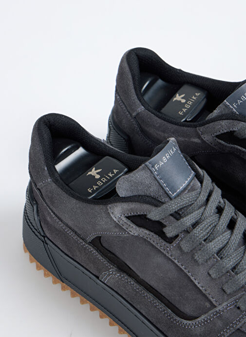 Fabrika Antrasit Erkek Deri Sneaker CERIGNO - Görsel 5