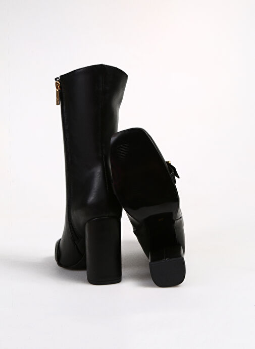 Fabrika Siyah Kadın Topuklu Bot PALMER - Görsel 5