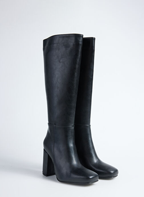 Fabrika Siyah Kadın Topuklu Çizme ODISE - Görsel 8