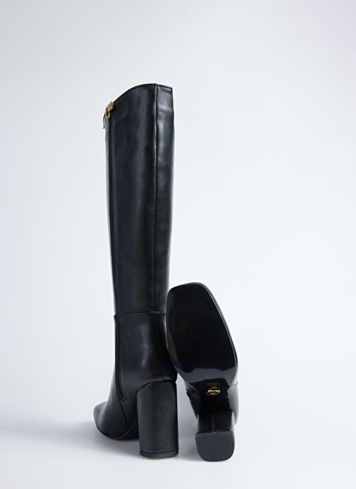 Fabrika Siyah Kadın Topuklu Çizme ODISE - Görsel 10