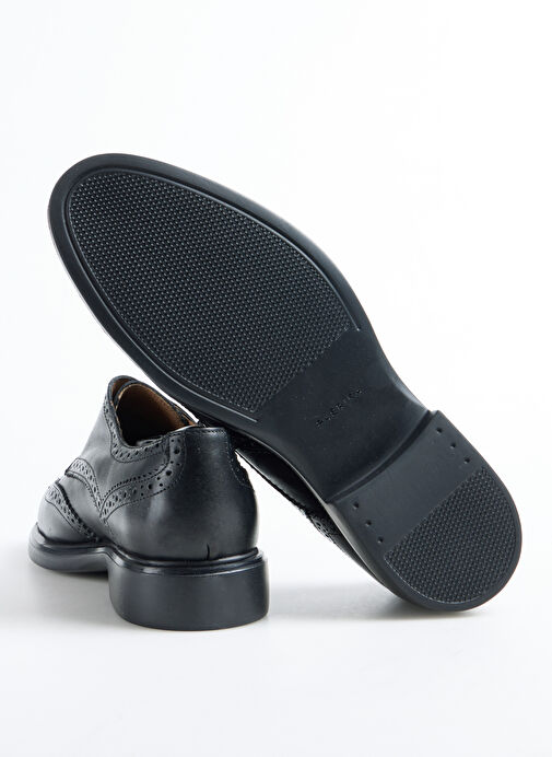 Fabrika Siyah Erkek Deri Klasik Ayakkabı CALABRIA - Görsel 6