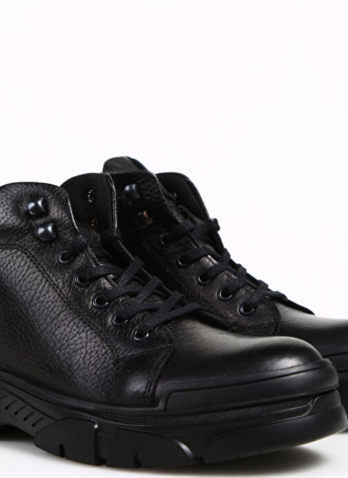 Fabrika Siyah Erkek Deri Bot ALBERTINE - Görsel 6