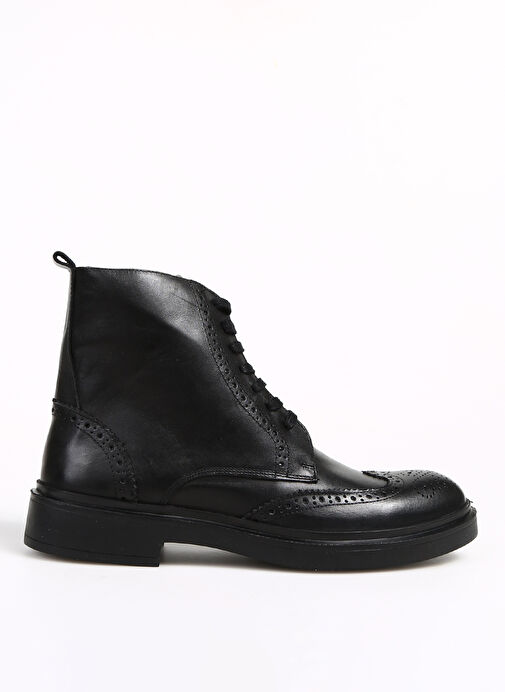 Fabrika Deri Siyah Erkek Bot BODRI - Görsel 2