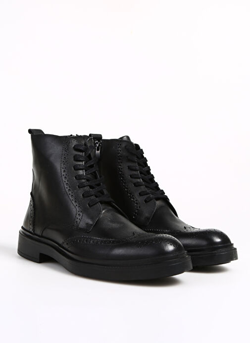 Fabrika Deri Siyah Erkek Bot BODRI - Görsel 3