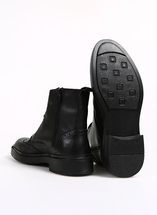 Fabrika Deri Siyah Erkek Bot BODRI - Görsel 5