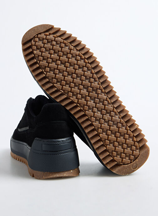 Fabrika Siyah Erkek Deri Sneaker CERIGNO - Görsel 7