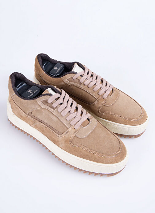 Fabrika Bej Erkek Deri Sneaker CERIGNO - Görsel 4